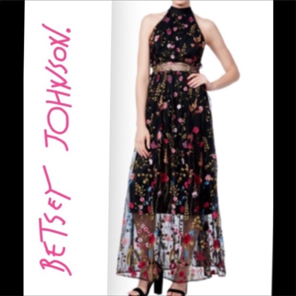 Gorgeous & Sexy Floral Mesh Betsey Johnson Dress w/MINI LINING - Picture 8 of 14
